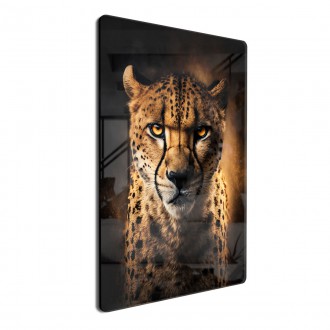 Acrylic glass Cheetah on the hunt