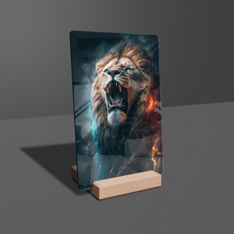 Acrylic glass The roar of the lion