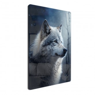 Acrylic glass Wolf in winter