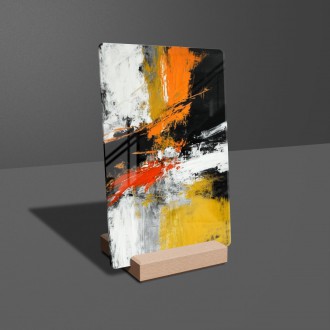 Acrylic glass Modern art - colored marble