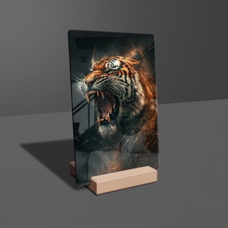 Acrylic glass Roar of the tiger
