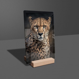 Acrylic glass A male cheetah