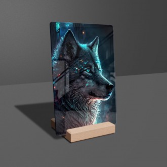 Acrylic glass Wolf in the night