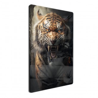 Acrylic glass Fearless tiger