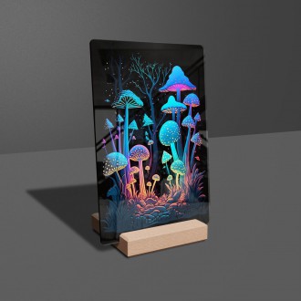 Acrylic glass Magic mushroom forest