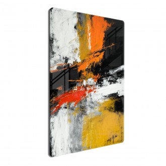 Acrylic glass Modern art - colored marble