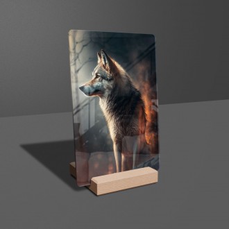Acrylic glass Wolf spirit