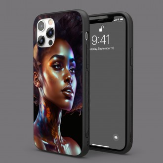 Mobile cover Attractive African American woman 3