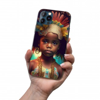 Mobile cover A child in a carnival mask 1