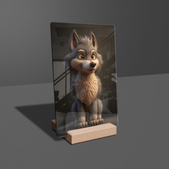 Acrylic glass Animated wolf
