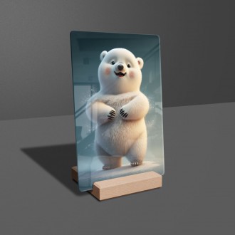 Acrylic glass Cute polar bear