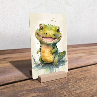 Acrylic glass Watercolor crocodile