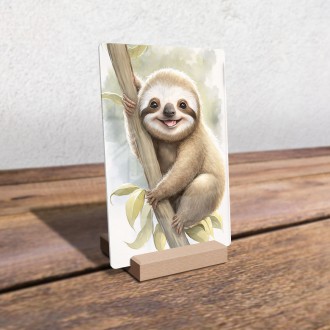 Acrylic glass Watercolor sloth