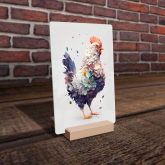 Acrylic glass Flower hen