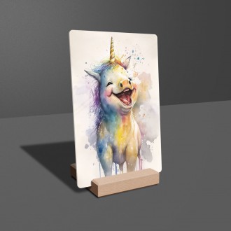 Acrylic glass Watercolor unicorn