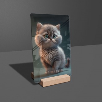 Acrylic glass Animated kitty