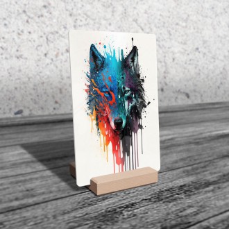 Acrylic glass Wolf graffiti