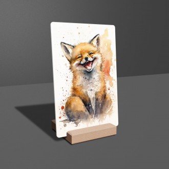 Acrylic glass Watercolor fox