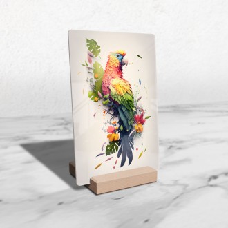 Acrylic glass Flower parrot