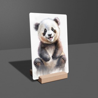 Acrylic glass Watercolor panda
