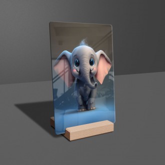 Acrylic glass Cute elephant