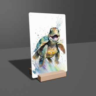 Acrylic glass Watercolor turtle