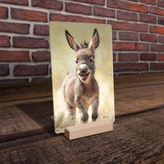 Acrylic glass Watercolor donkey