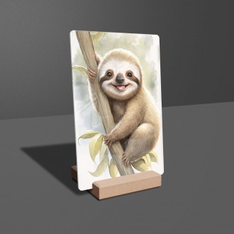 Acrylic glass Watercolor sloth