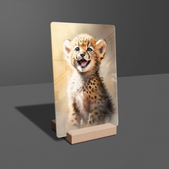 Acrylic glass Watercolor cheetah