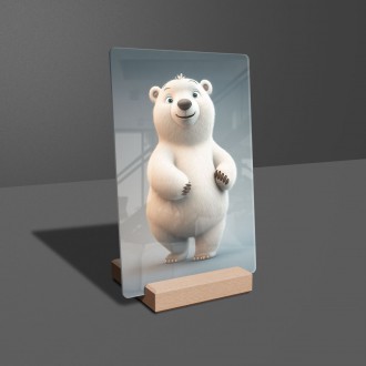 Acrylic glass Animated polar bear