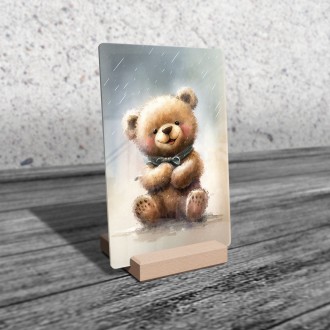 Acrylic glass Watercolor teddy bear
