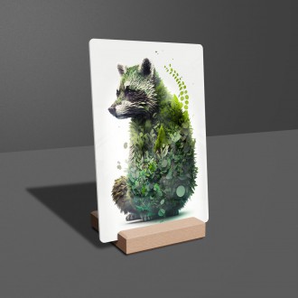 Acrylic glass Natural raccoon
