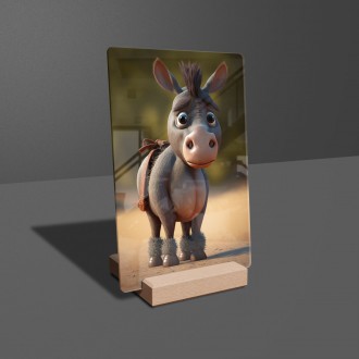 Acrylic glass Cute donkey