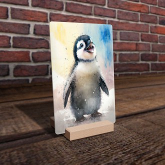Acrylic glass Watercolor penguin