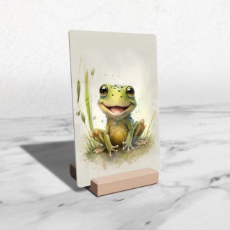 Acrylic glass Watercolor frog