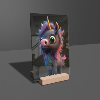 Acrylic glass Animated unicorn