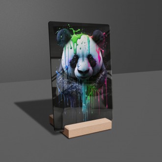 Acrylic glass Panda graffiti