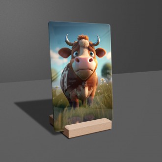 Acrylic glass Animated cow
