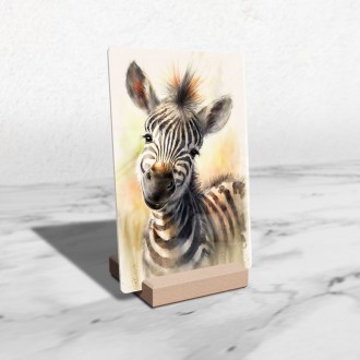 Acrylic glass Watercolor zebra