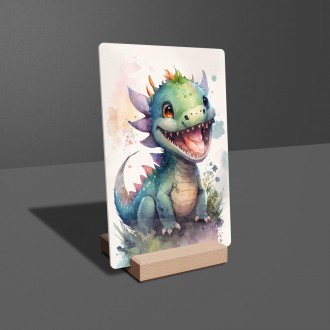 Acrylic glass Watercolor dragon