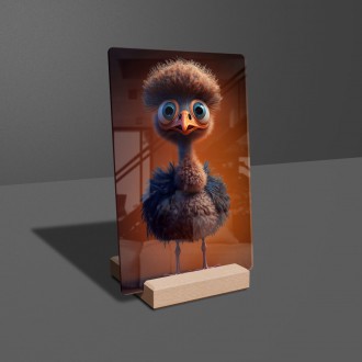 Acrylic glass Cute ostrich