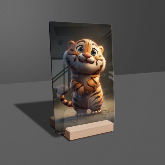 Acrylic glass Animated tiger