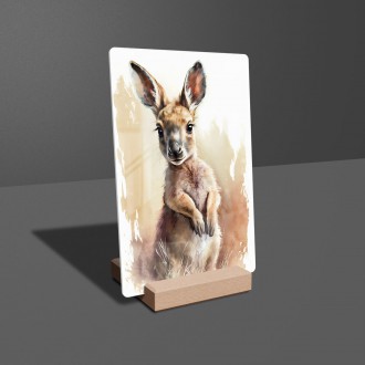 Acrylic glass Watercolor kangaroo
