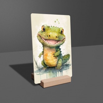 Acrylic glass Watercolor crocodile
