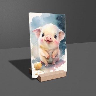 Acrylic glass Watercolor piggy bank