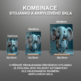 Acrylic glass Animated elephant