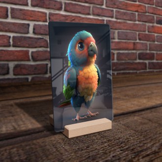 Acrylic glass Cute parrot