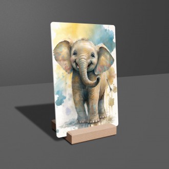 Acrylic glass Watercolor elephant
