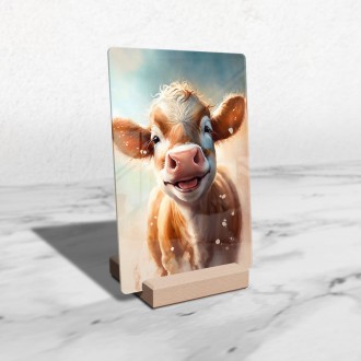 Acrylic glass Watercolor cow