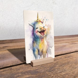 Acrylic glass Watercolor unicorn